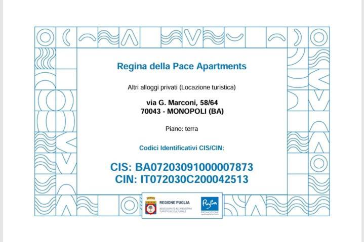 Regina Della Pace Apartments & Suite Con Sauna Monopoli Eksteriør billede